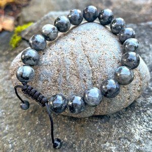 Labradorite Gemstone Bracelet Handmade Adjustable